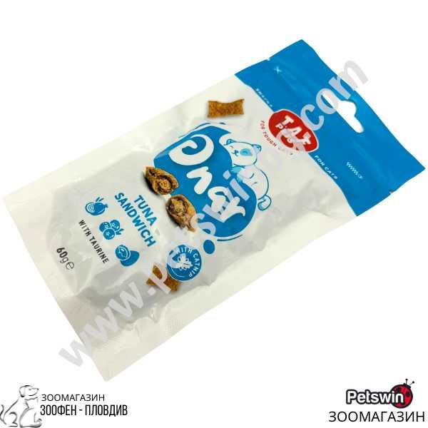 Лакомство за Котки - 60гр. - Tuna Sandwich - с Таурин - T.A.F Pets