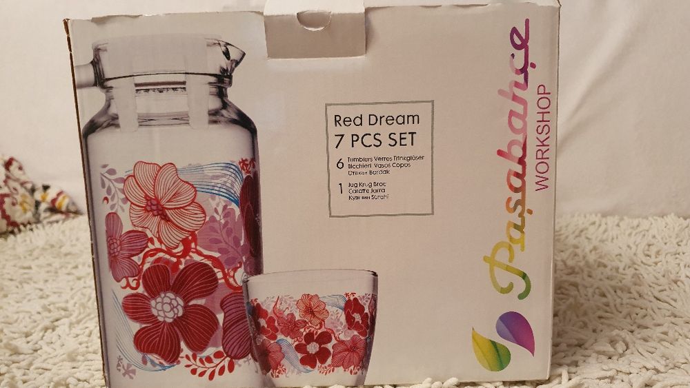 Набор - кувшин и 6 стаканов