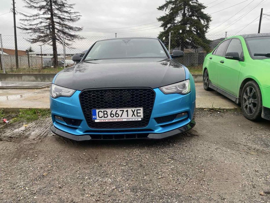 Преден лип спойлер Audi A5 Sportback 8T8 (2009–2016) – черен, ауди а5