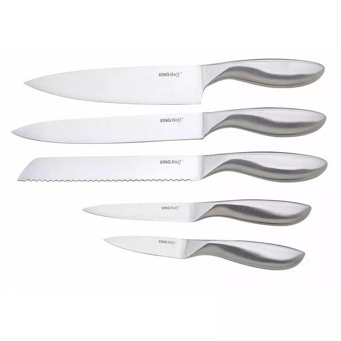 Set 5 cutite din inox, cu suport din lemn,Kinghoff