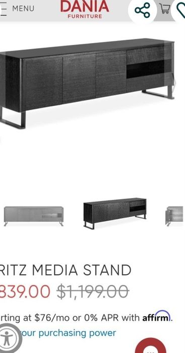 Mobilă TV din MDF cu blat de sticlă