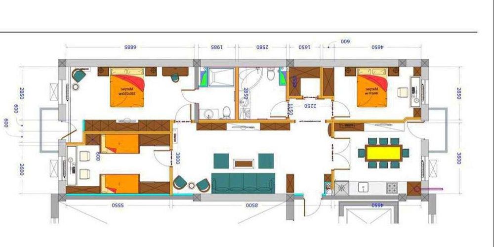 4-комнатная квартира 130 м² под ремонт в ЖК Лондон