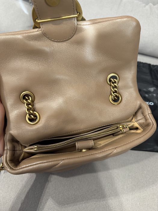 Кожена чанта Pinko Love Mini Puff