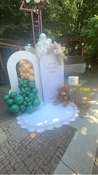 Арка за балони под наем,пайетена стена