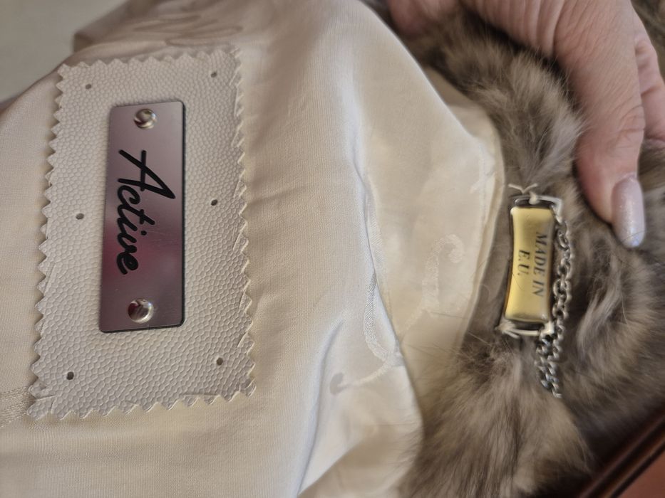 Шуба норка с соболем