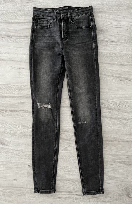 Blugi skinny cu talie inalta zara, hm s.a.