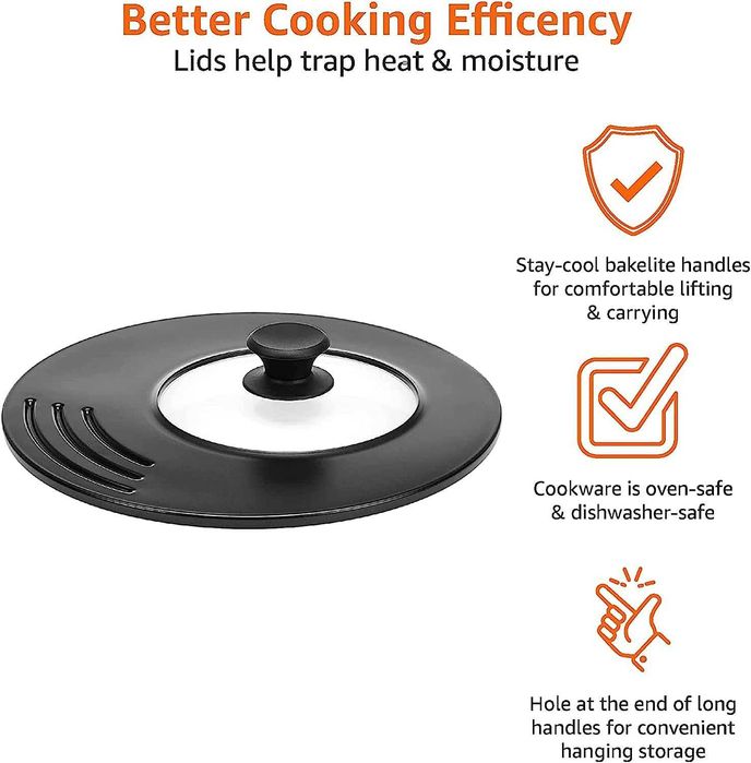 Индукционни тигани с незалепващо покритие, комплект от 4 части