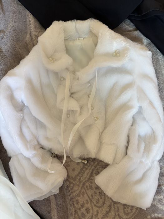 меховая накидка на платье для девочки