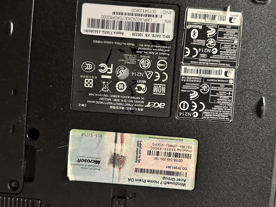 Laptop acer aspire 7740g