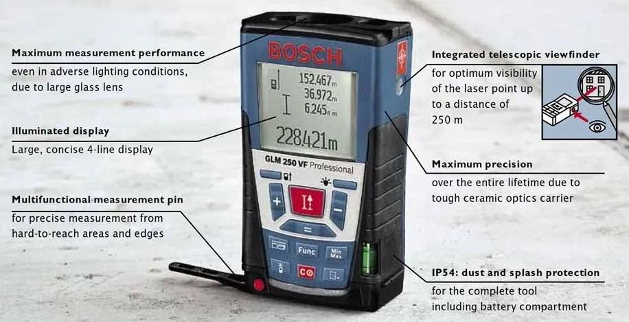 Telemetru Bosch Glm 250 Vf
