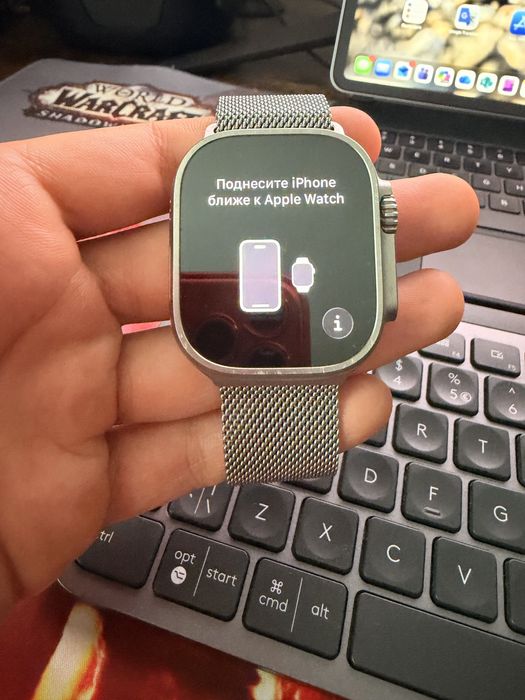 Apple watch Ultra 85% много добро състояние с 6 каишки. Пълен комплект