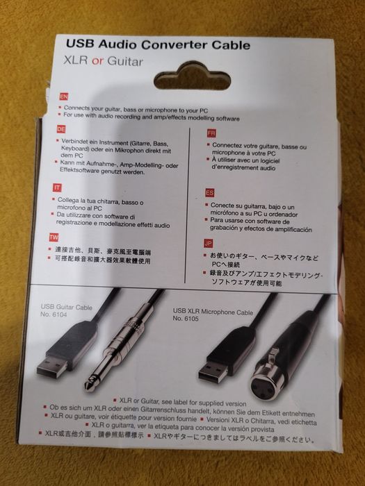 Cablu USB A - Jack mono 6.3mm Lindy NOU