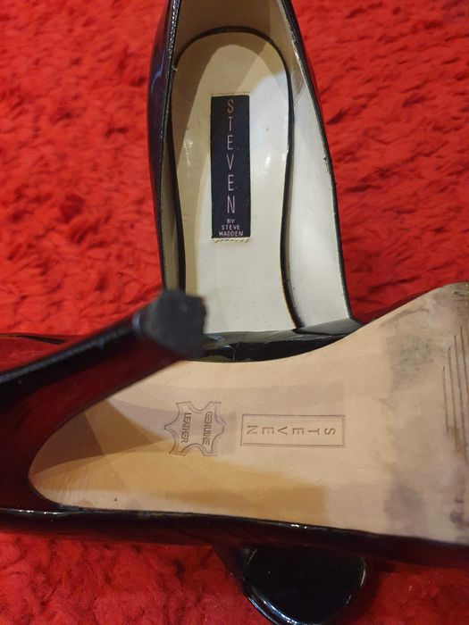 Papuci Steven dama toc 10 cm piele naturala