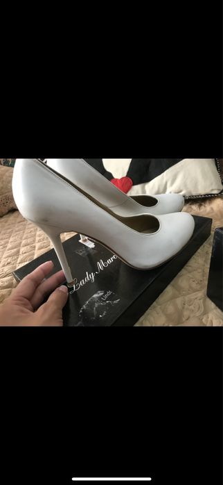 Белые туфли, натуральная кожа