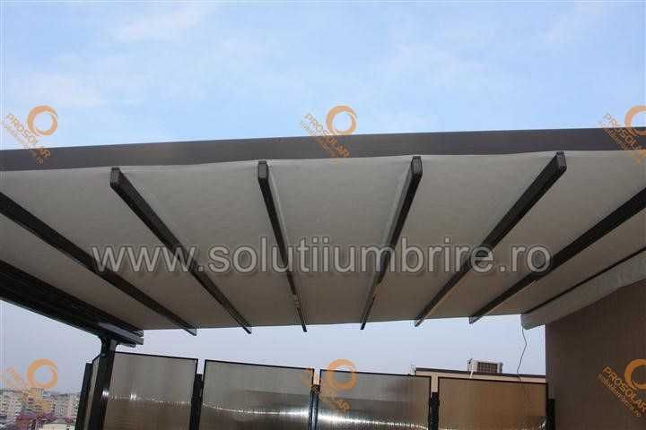 Pergola terasa membrana PVC motorizată BISTRITA