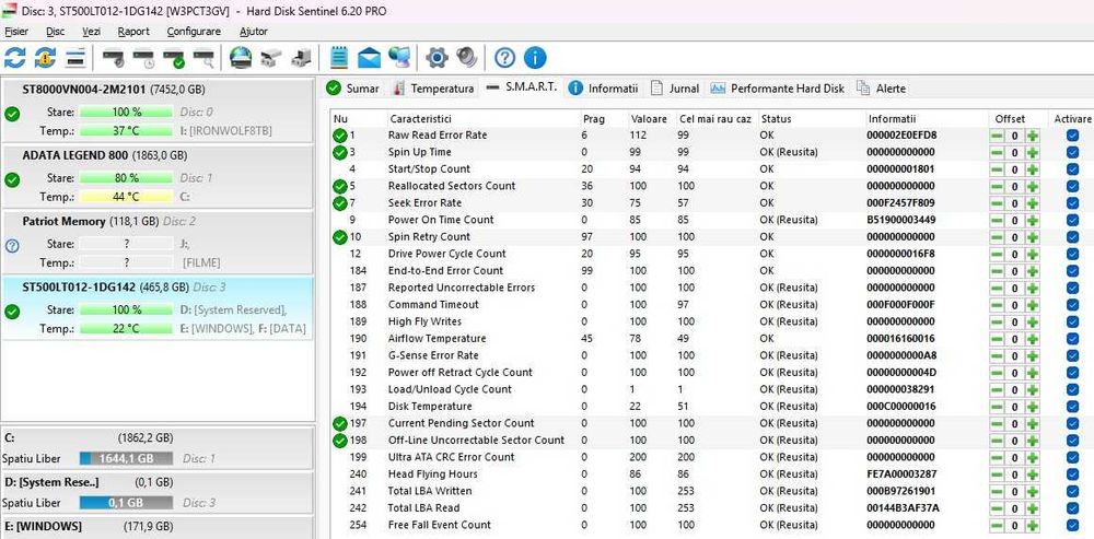 Hard disk laptop 500 GB Seagate Momentus Thin. Impecabil!