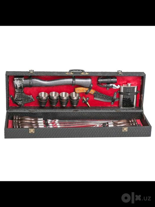 Набор шашлычный №1 в кейсе из экокожи (23 предмета)