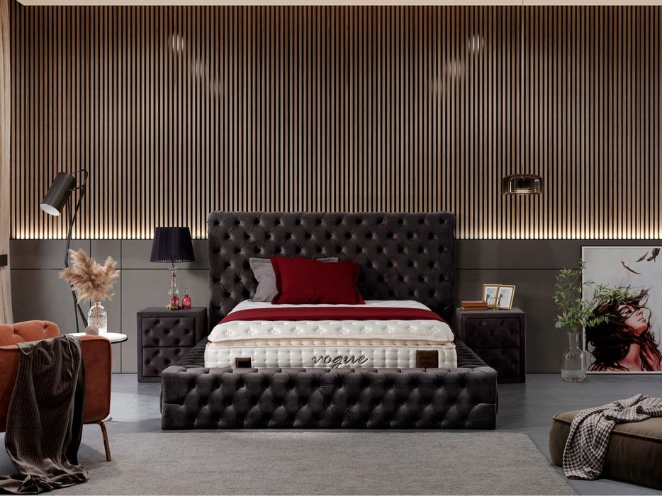 Тапицирано легло Diva Платинено Сиво