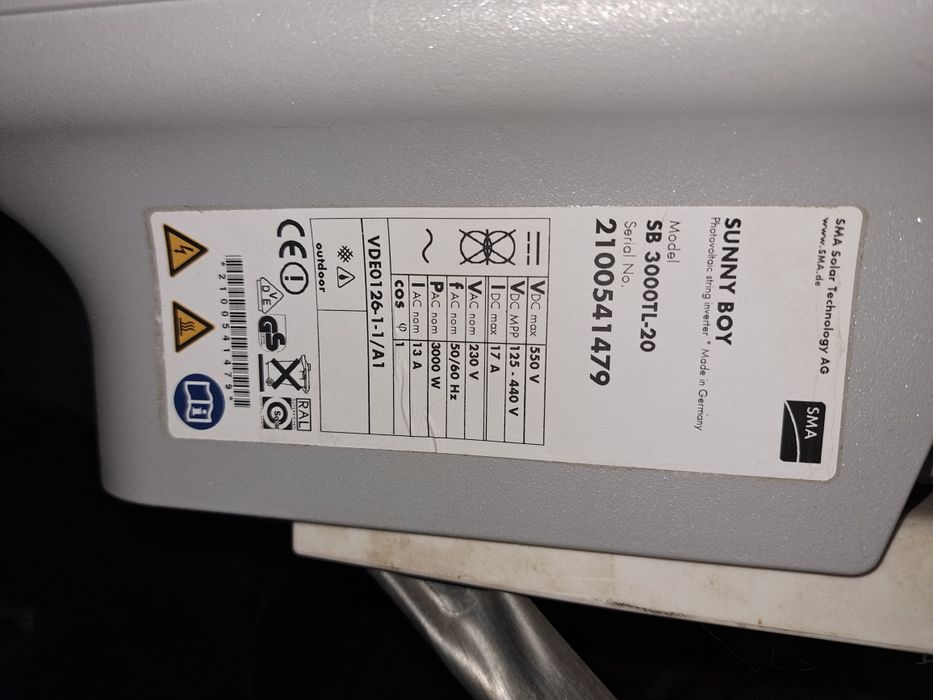 Sma TL 20  3 kw  Made in Germany