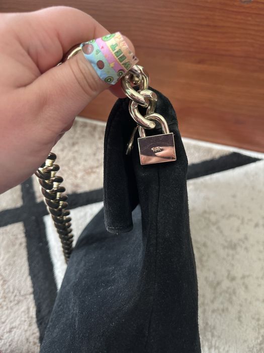 Karen Millen велурена дамска чанта