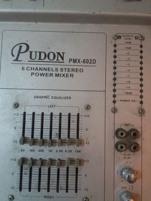 Активный Микшерный Пульт Toshkenda PUDON с Усилитель. 2×600W. Original