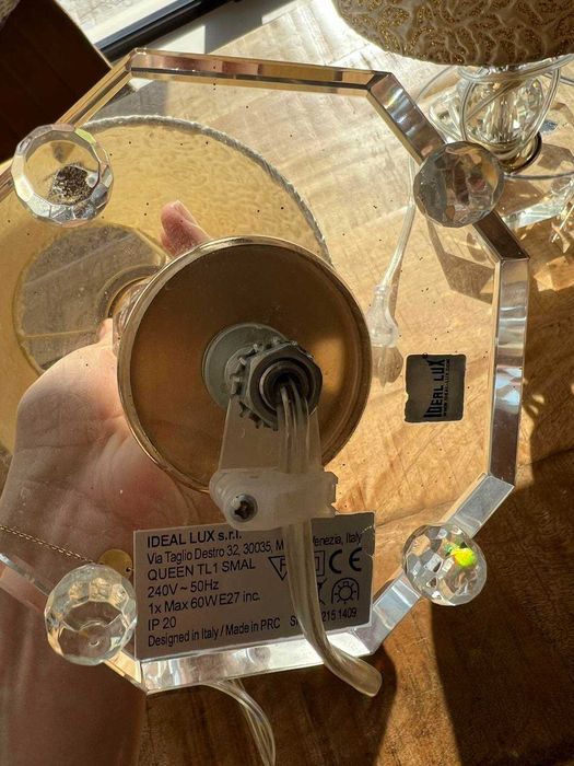 Комплект от две настолни лампи и полилей Ideal lux Italy, може отделно