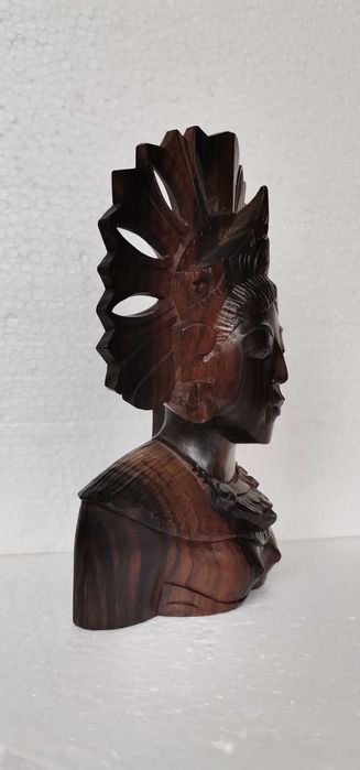 statueta unicat sculptura lemn abanos arta veche,antichitati,figurine