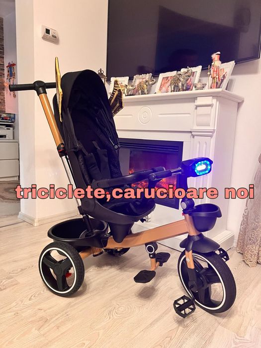 Triciclete noi pliabile cu pozitie somn si scaun rotativ