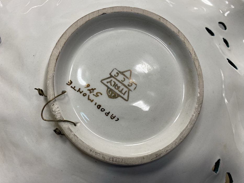 Италианска порцеланова чиния Capodimonte Италия 1960