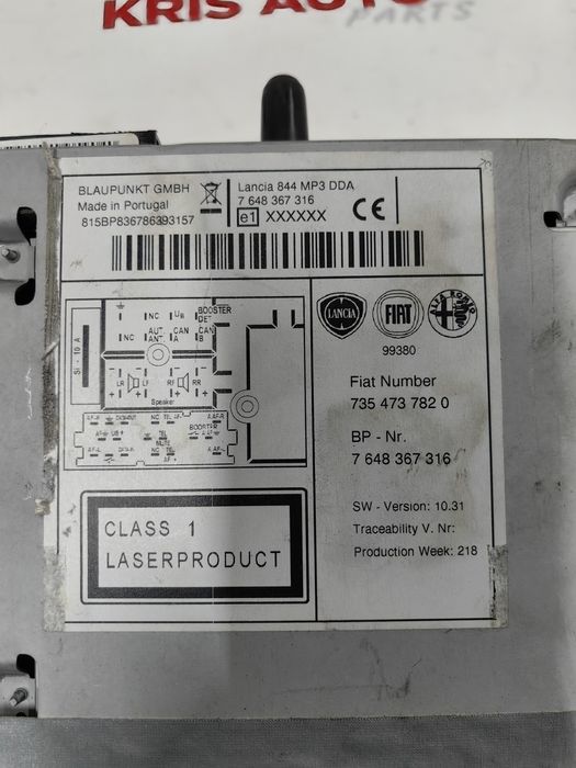 Cd - radio player Lancia Delta / Ланчия Делта 2010г.