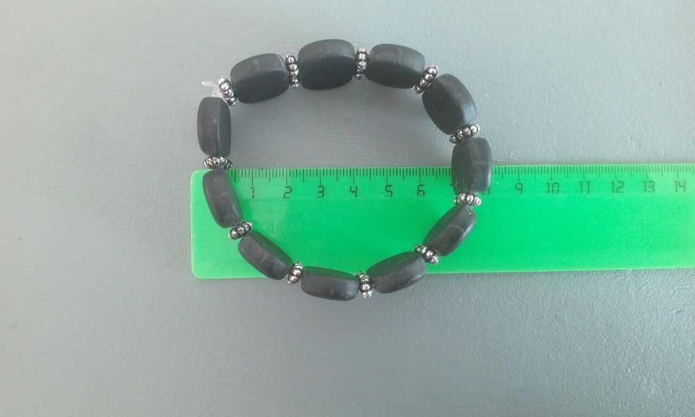Браслет из черного нефрита Бяньши