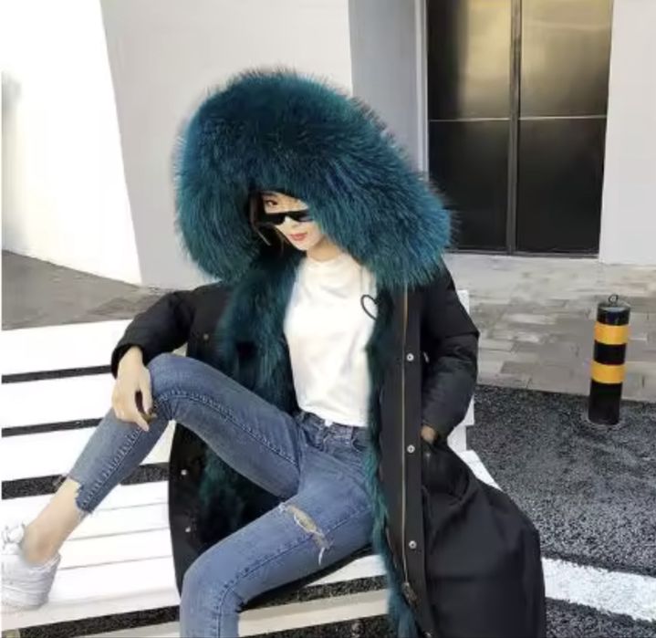 Зимно яке от естествен косъм