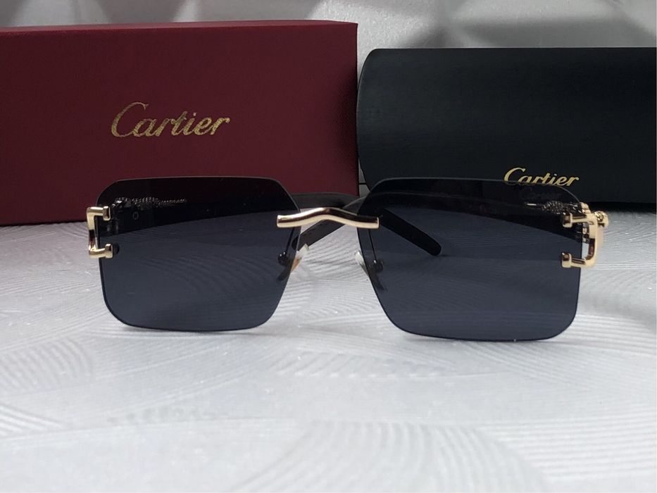 Дамски слънчеви очила дървени дръжки с пантера 5 цвята