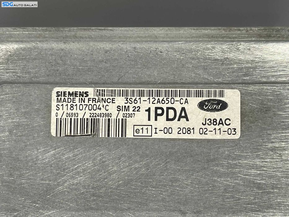 ECU Calculator Motor Ford Fiesta 1.2 1.25 2002 - 2008 Cod 3S61-12A650-CA S118107004C