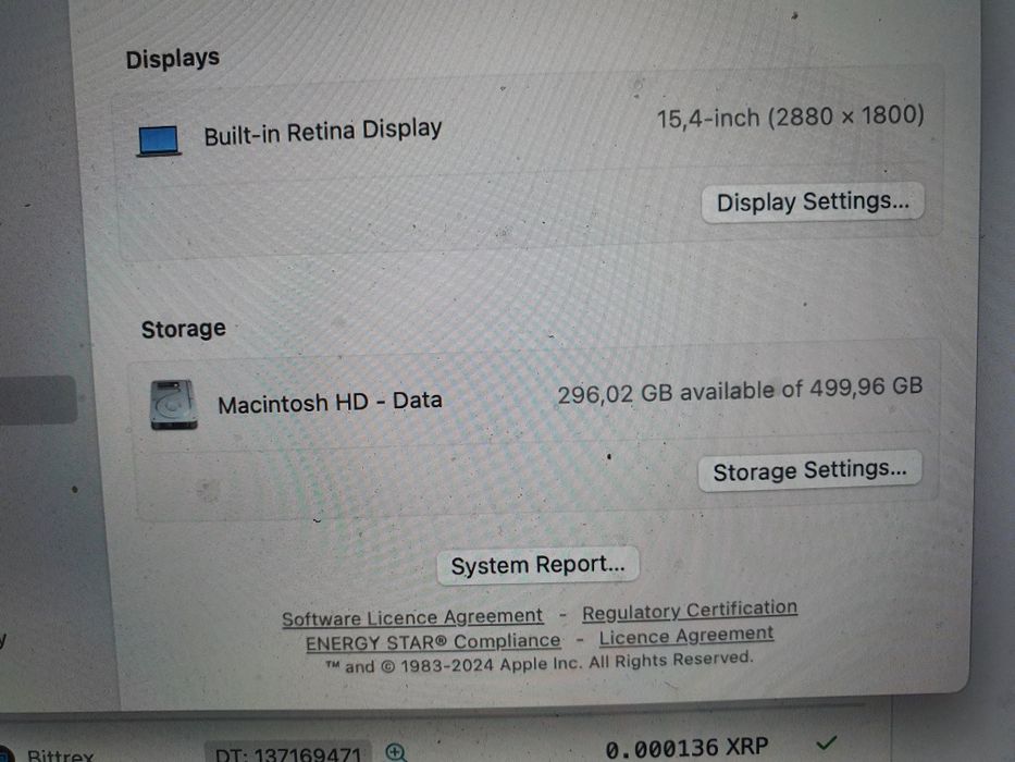 Macbook Pro 15 2018 i7 2,9Ghz 16RAM 500 GB SSD Нова батерия