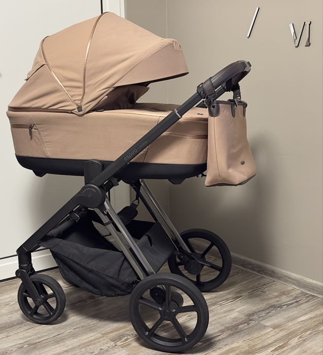 Бебешка комбинирана количка • Espiro Miloo Pink Love Story 2в1