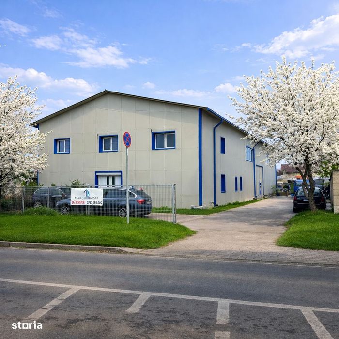 Hala productie/depozitare 220 mp + 70 mp birouri, Miroslava, la strada