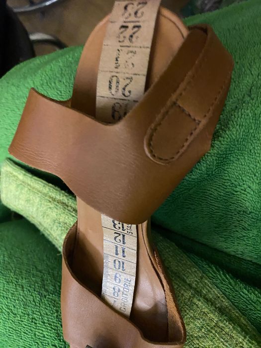 Sandale piele camel