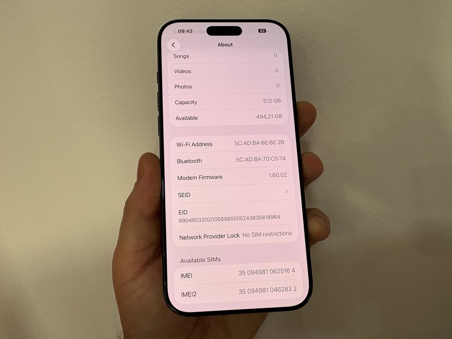 Iphone 17 Pro Max, 512  gb, Deep Blue