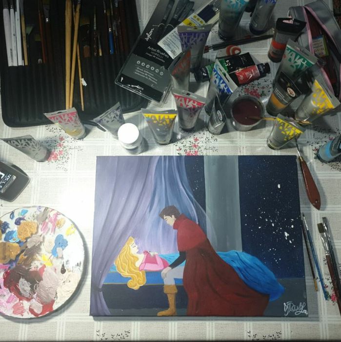 Живопись.  Картина "Спящая красавица"