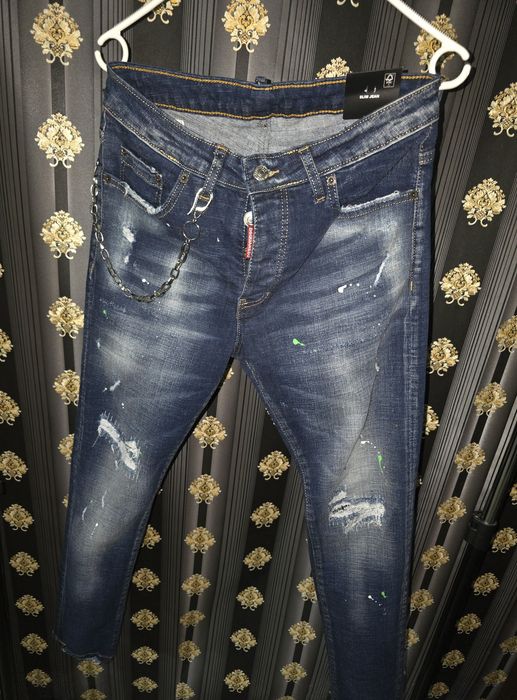 Blugi albaștri de bărbați Dsquared2