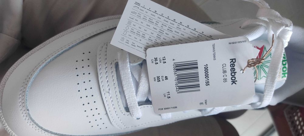 Маратонки REEBOK CLUB C 85 LEATHER 46 номер