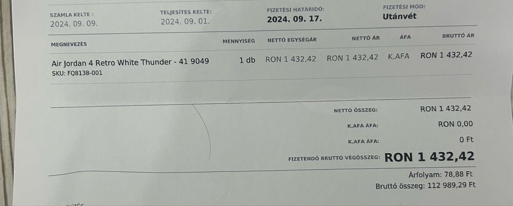 Jordan 4 Retro White Thunder