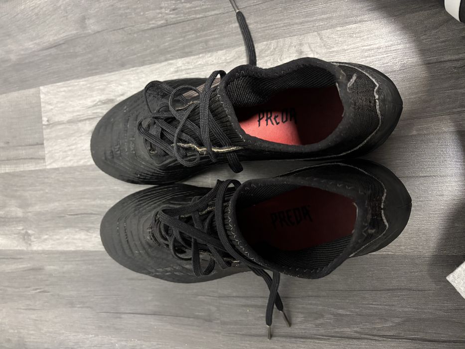 Ghete Fotbal ADIDAS PREDATOR FG - Negru Mat - Mărimea 42 2/3