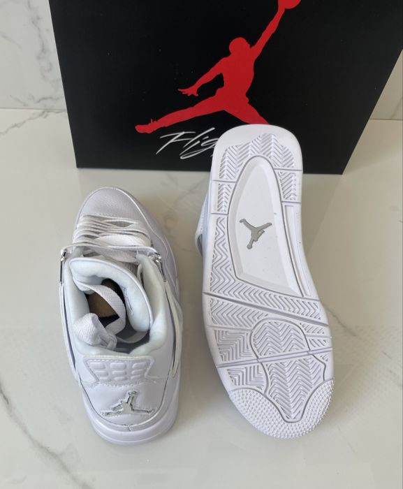Air Jordan 4 Retro Pure Money Full Box Metallic Silver VerificareColet