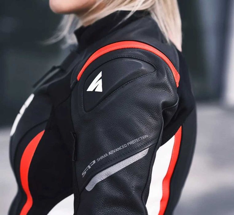 Дамски кожен мото екип SHIMA MIURA RS White/Fluo,размер 40 M/L,2 части