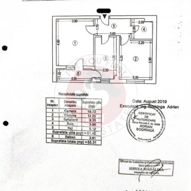 Exigent Plaza | apartament 2 camere | 56mp | decomandat | B10364
