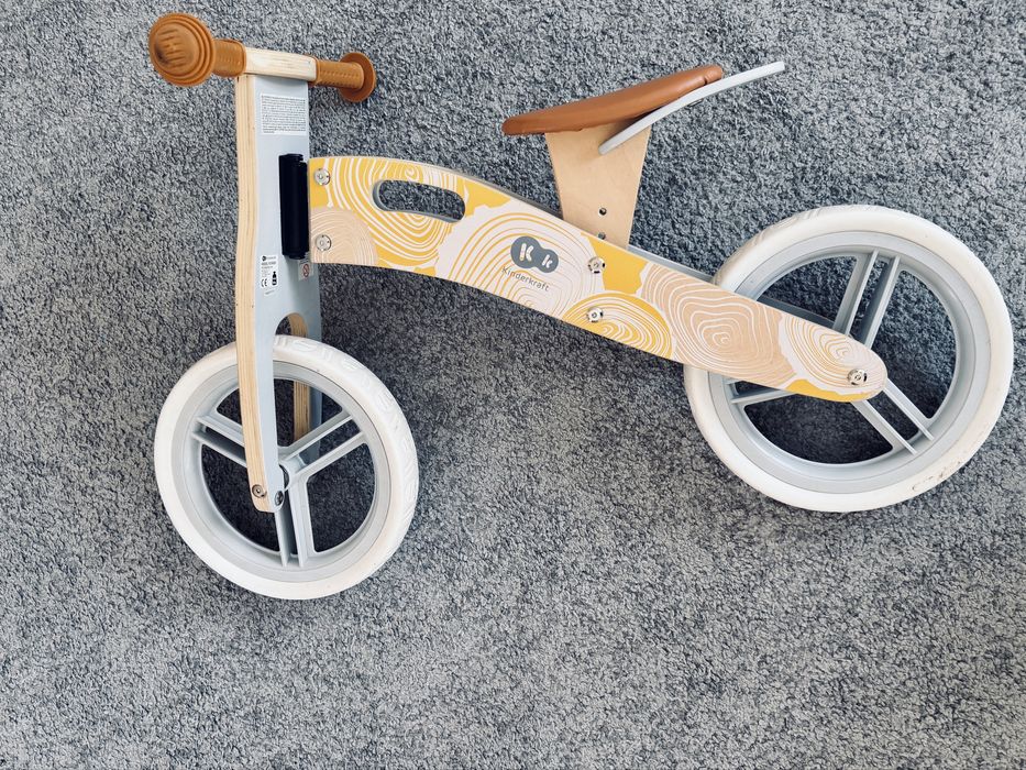 Kinderkraft, Дървено колело за баланс Runner, жълто
