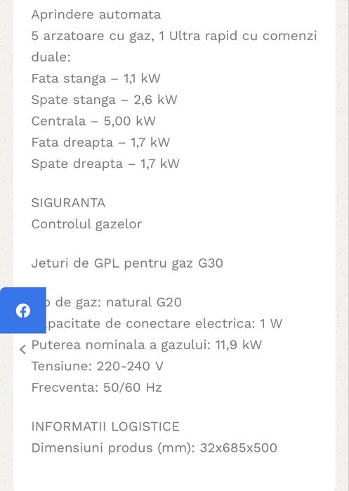 Plita pe Gaz Smeg culoare Crem