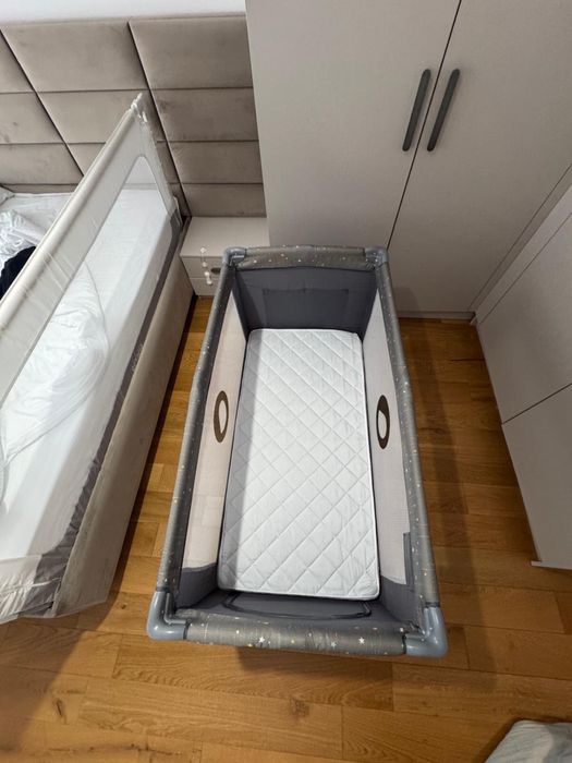 Patut pliant, Lionelo, 120 x 60 cm, plus saltea Cocos  bonus